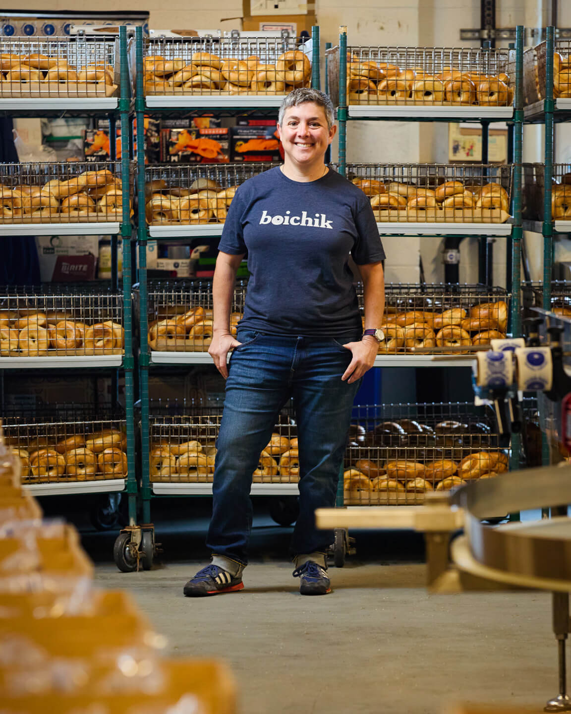 Emily Winston at Boichik Bagels